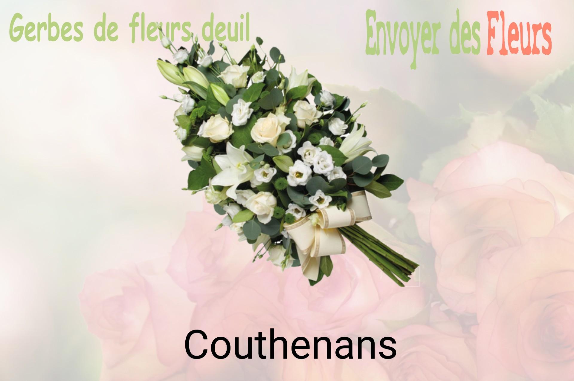 Gerbe de fleurs de deuil livrée à Couthenans